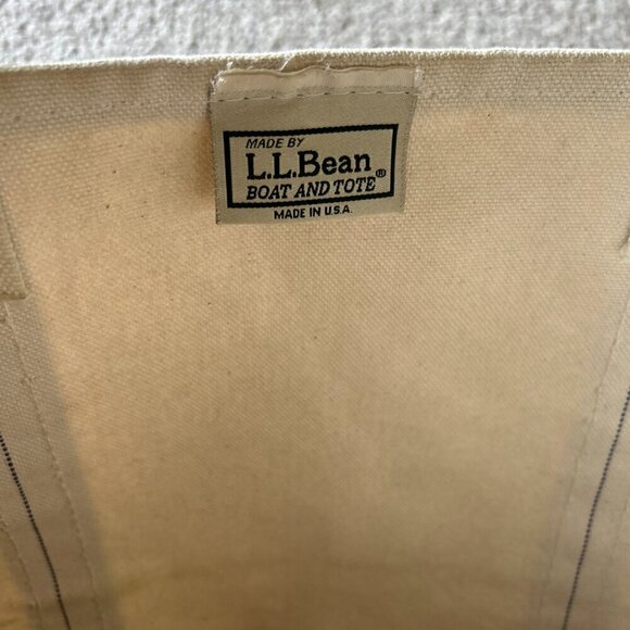L.L. Bean Boat and Tote Bag Medium Blue – Classic Canvas Tote for Beach, Summer - Picture 2 of 6